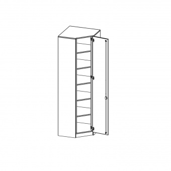 Innenecke als Schrank, 6 OH, Für 40cm tiefe Schrankwände,  rechts B/H/T 70 x 226 x 70cm 